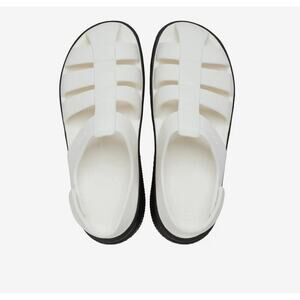 New Crocs Stomp Fisherman Platform Sandals - Unisex Chalk Color Size 7M / 9W